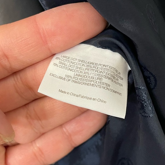 Tory Burch Polka Dots Tweed Textured Cotton Blend Light jacket/blazer sz 8 - Picture 8 of 11